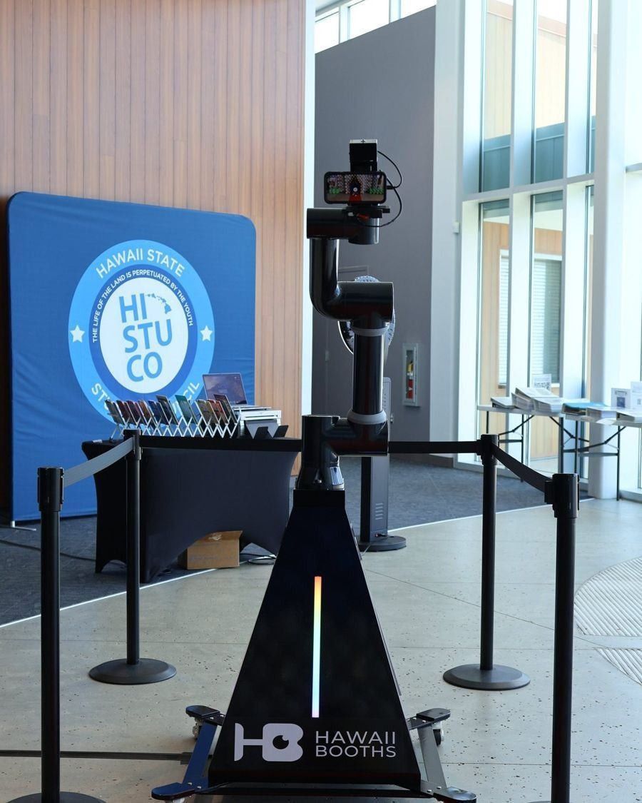 Glambot camera arm on its stand
