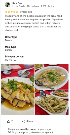 Google review 5 (screenshot) · Google 评价截图 5