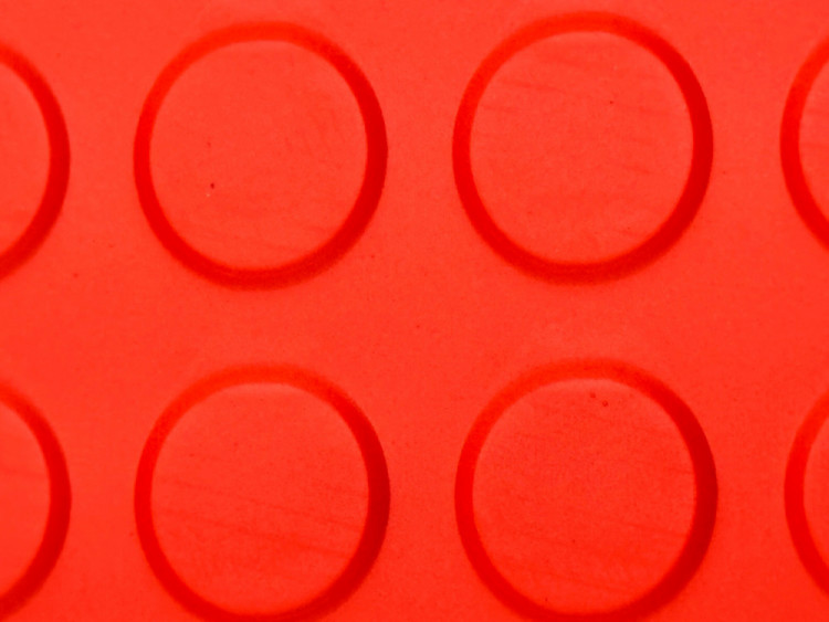 Anti-slip Red Stud Round Dot Rubber Mat Malaysia