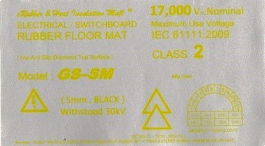 High Voltage Rubber Mat Label Malaysia