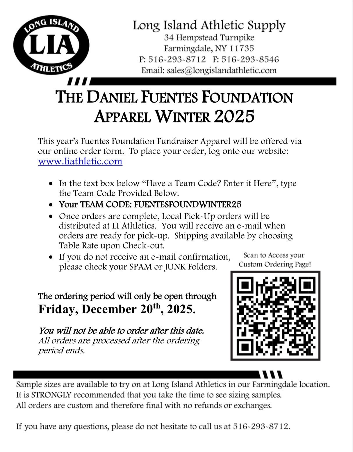 New Apparel Fundraising
