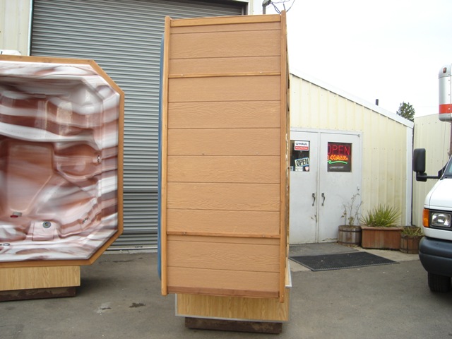 LP paneling with cedar top & bottom railing