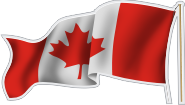 Canadian Flag Decal - Left Wave (NG-1018LF)
