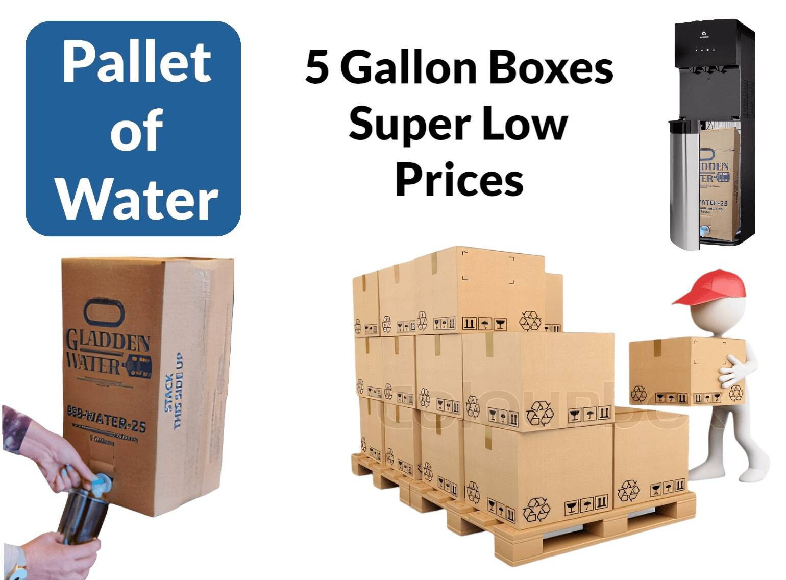 Bottled Water Delivery Service, Pallet of Water, Alkaline Water, & Ice For Home And Office