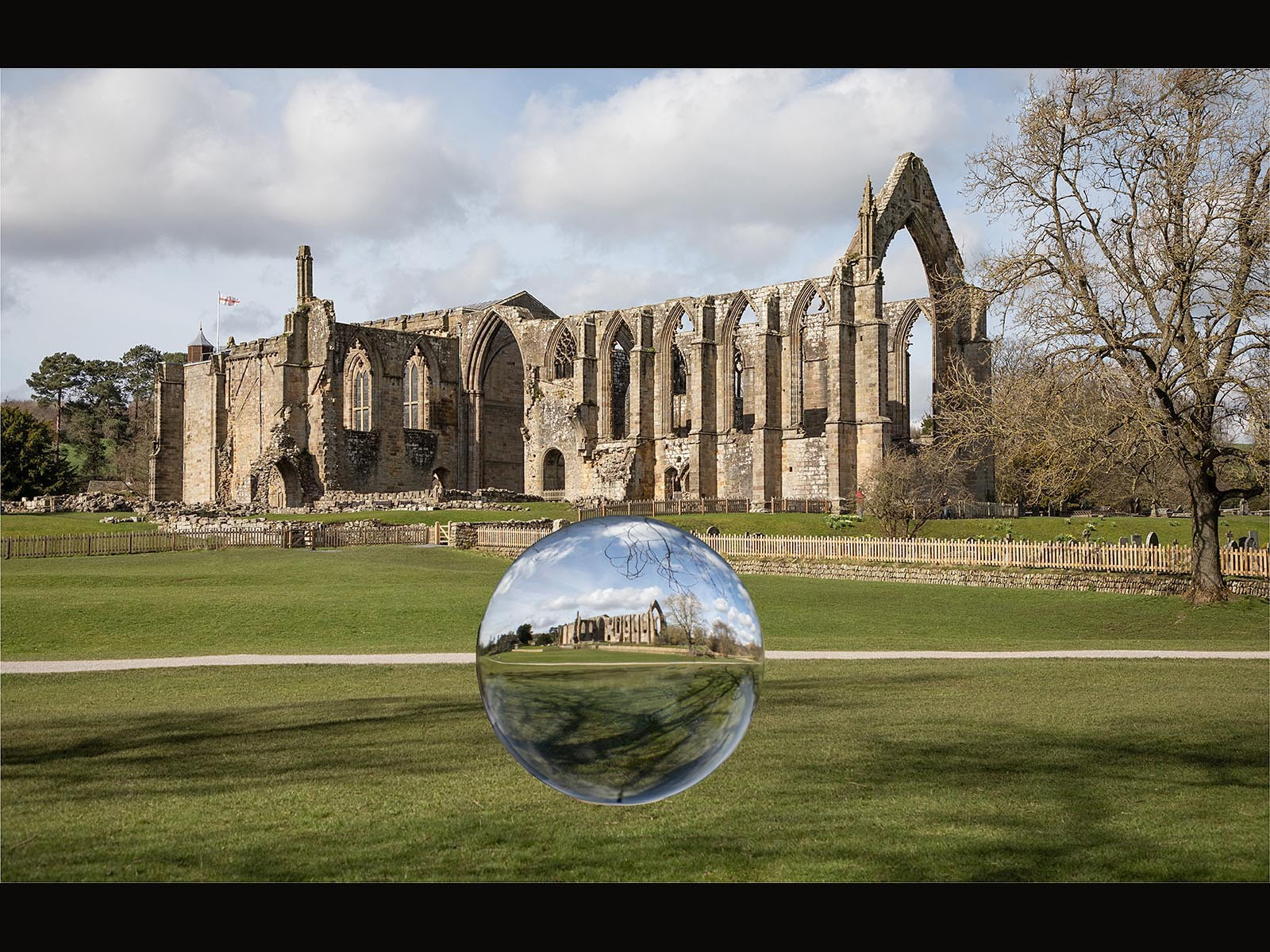 Bolton Abbey plus Lensball Capture by Ken Wilmore