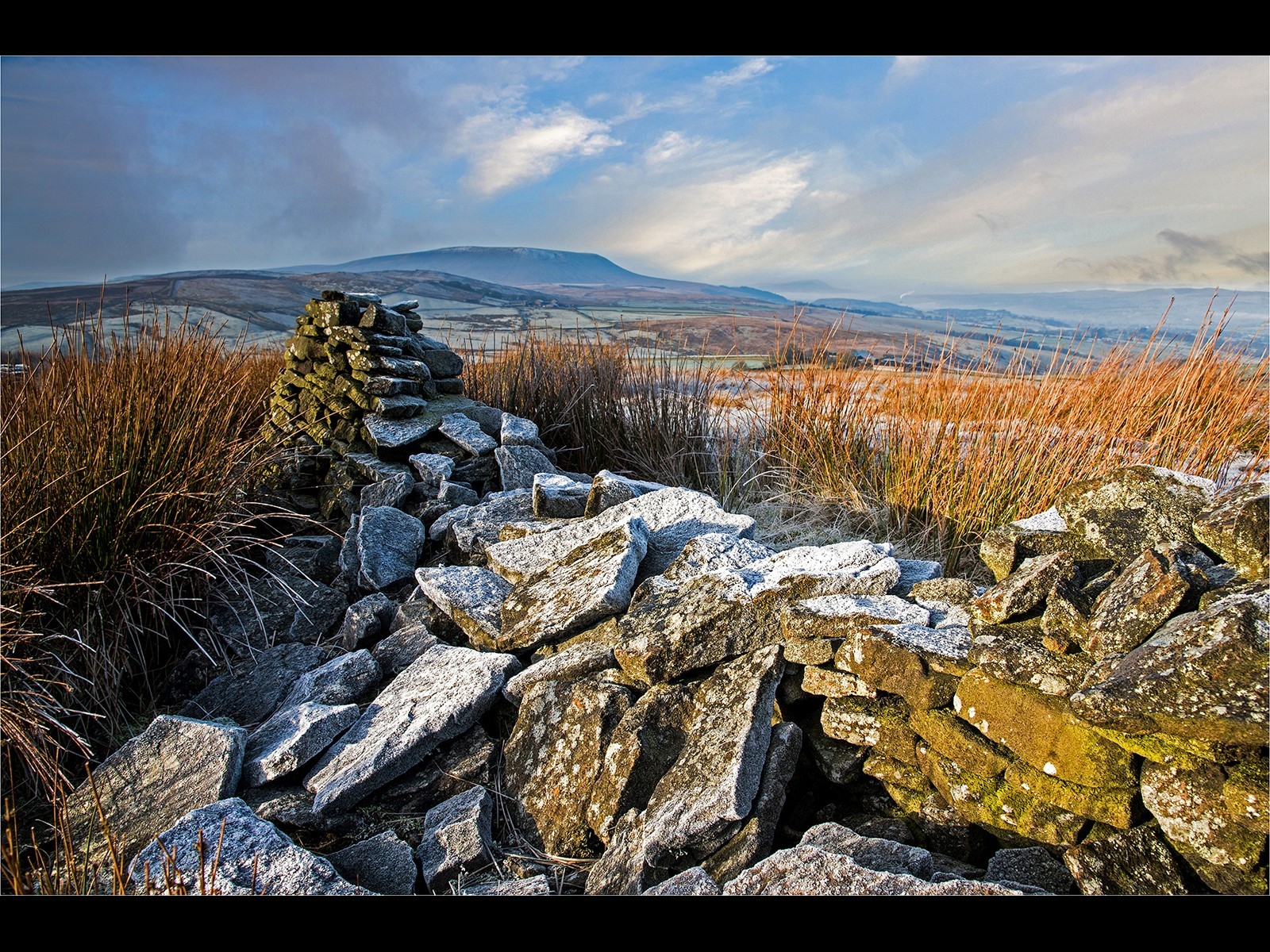 Frosty Morning Weets Hill with Pendle