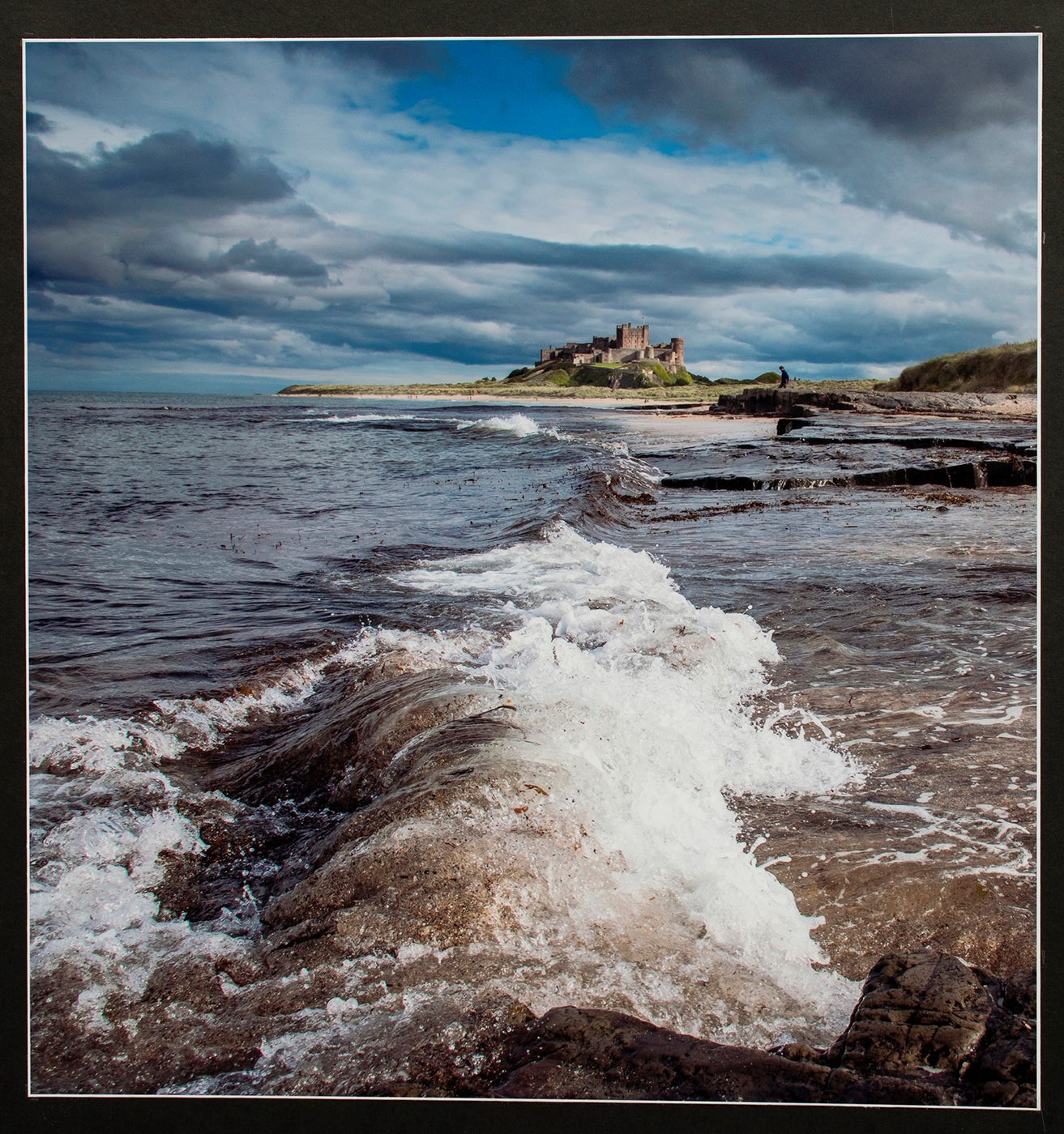 High tide Bamburgh Castle-2