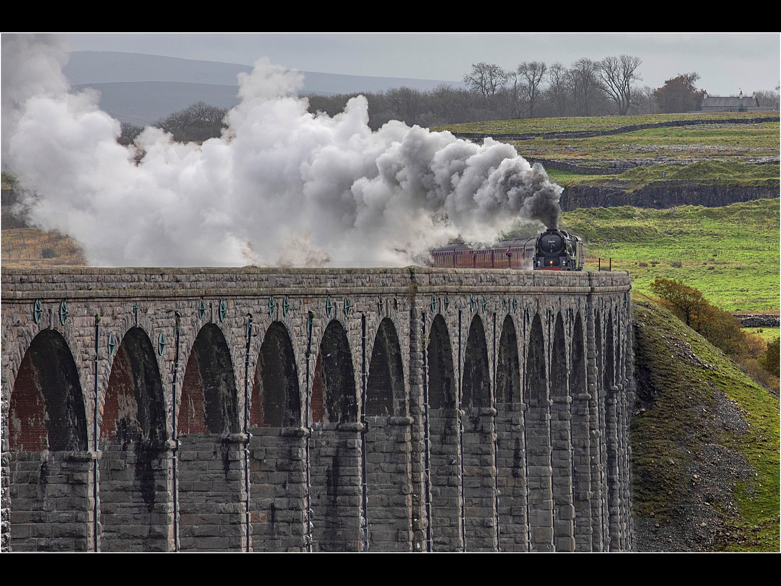Steam over Ribblehead Viaduct