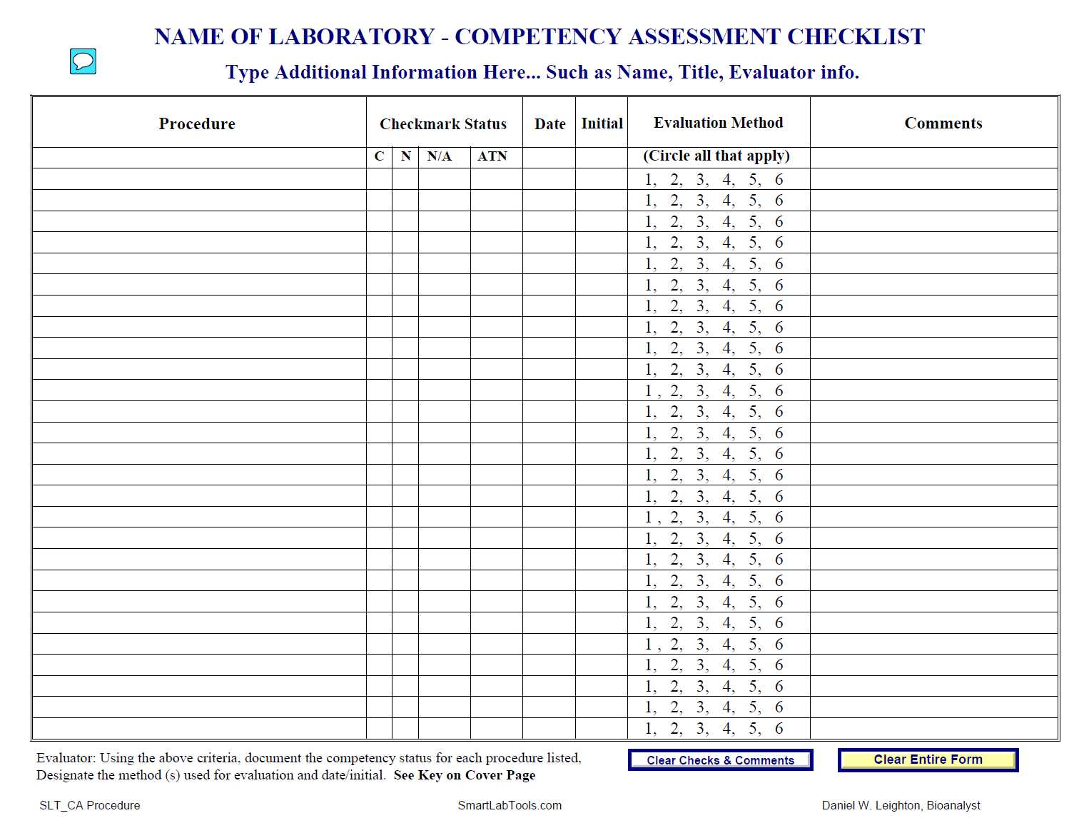 smartlabtools-slt-competency-assessment-forms