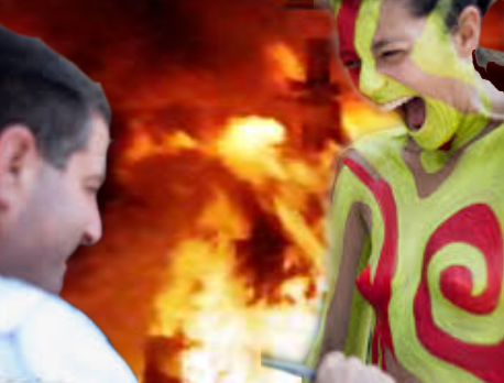 body paint + fire 2