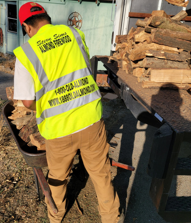 Steve Sims Almond Firewood Free Delivery in San Francisco Bay Area