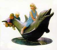 dolphin statue park sculpture