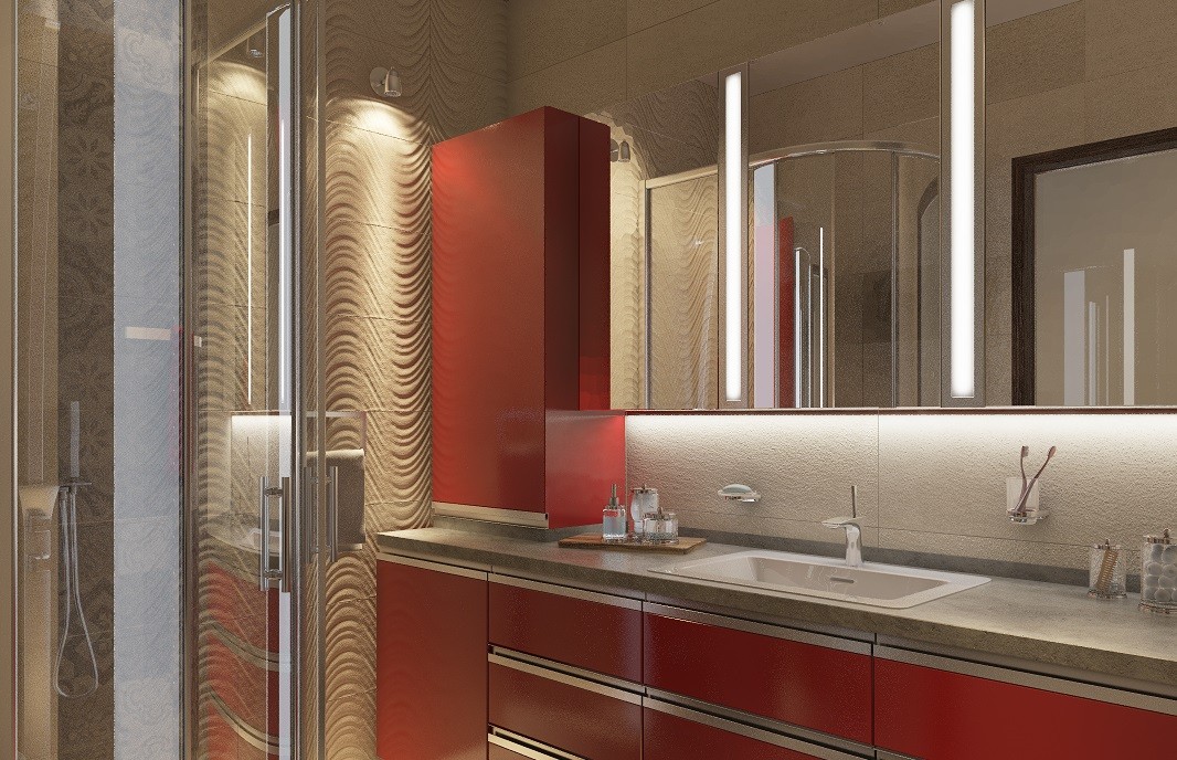 Дизайн интерьера ванной Golden Keys Хабаровск