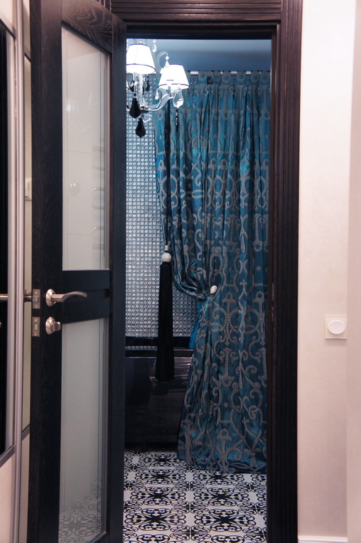 Дизайн интерьера ванной комнаты в Хабаровске заказать. Штора для ванной комнаты