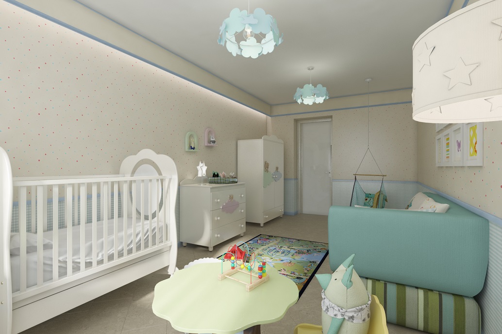 Дизайн интерьера детской комнаты для мальчика. Вид 3. Дизайн интерьера в Хабаровске.