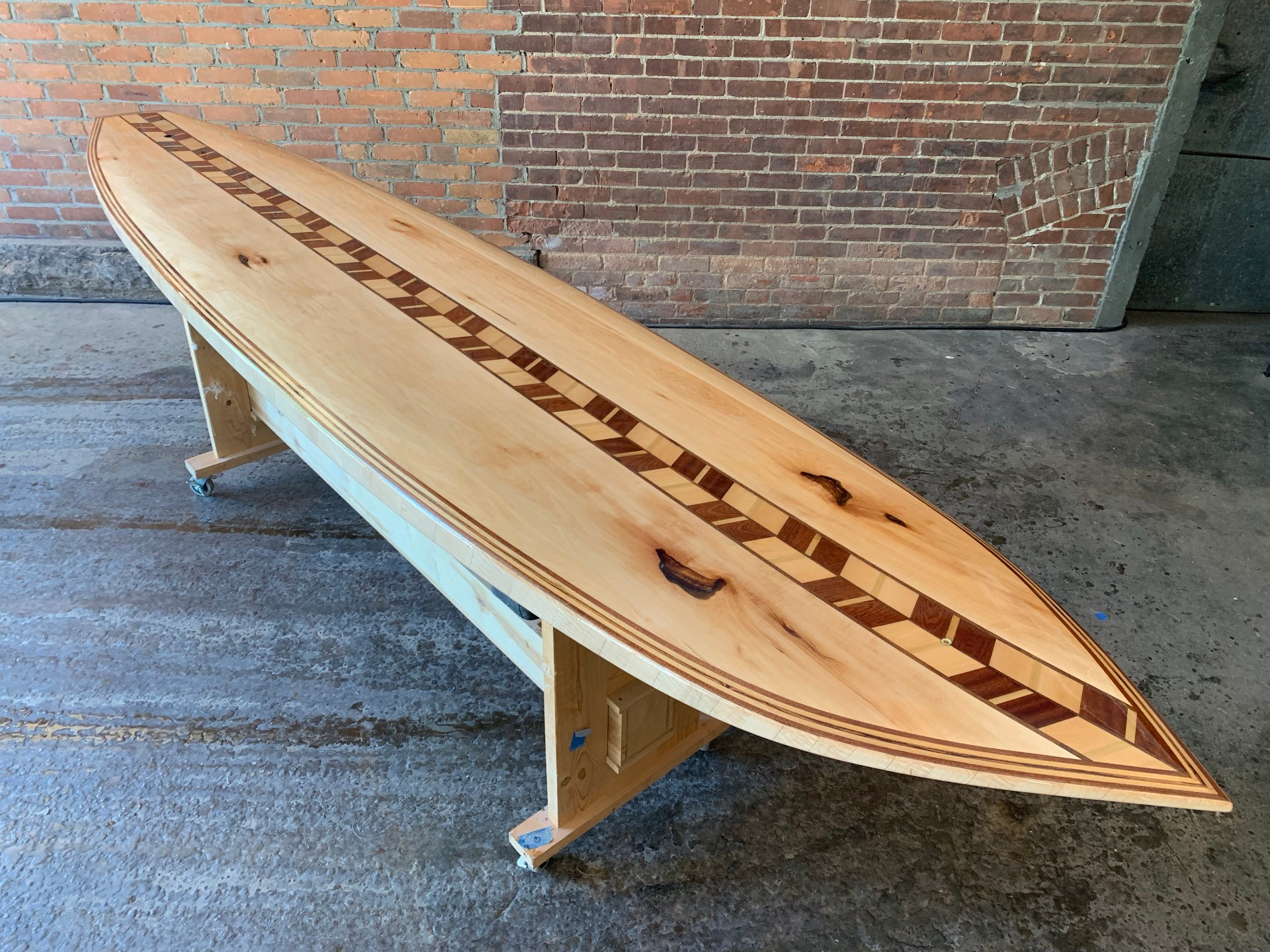 11.5' wood stand up paddle board