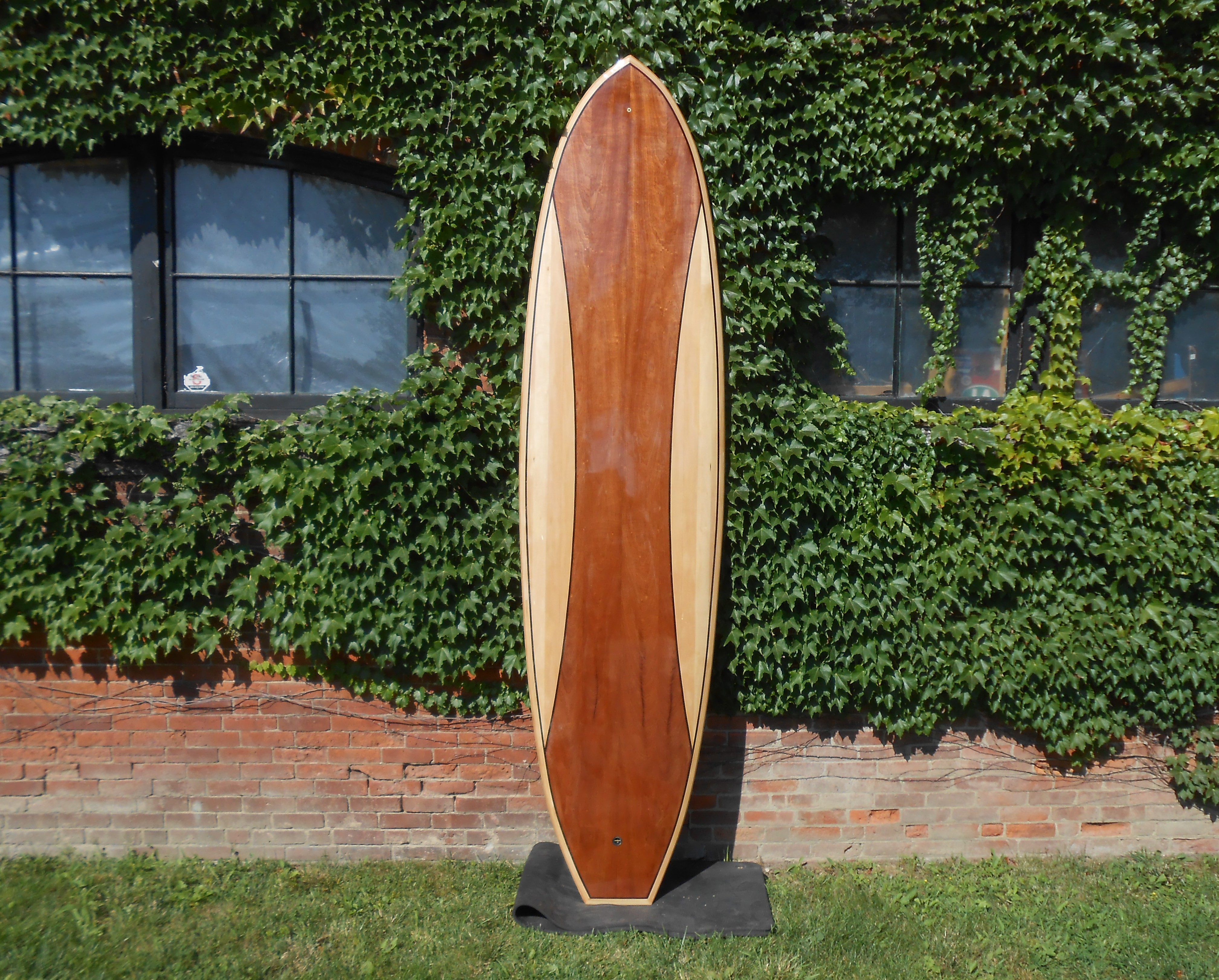 10' wood stand up paddle board Sapele, Bass, Walnut top