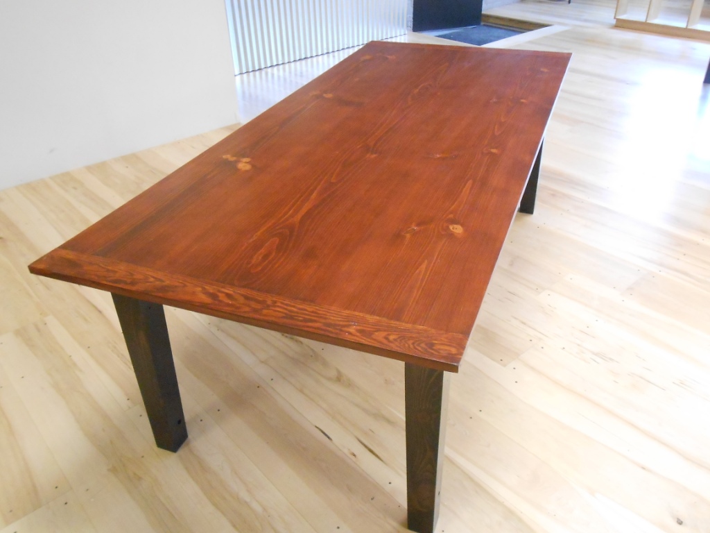 wide board reclaimed wood table