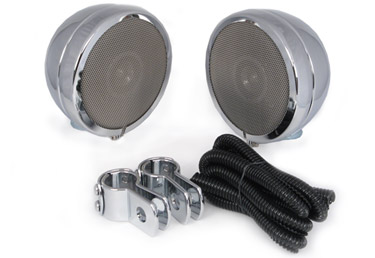 Motorcycle Chrome Bullet Speakers