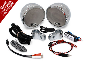 200 Watt amplifiied bullet motorcycle speakers without remote