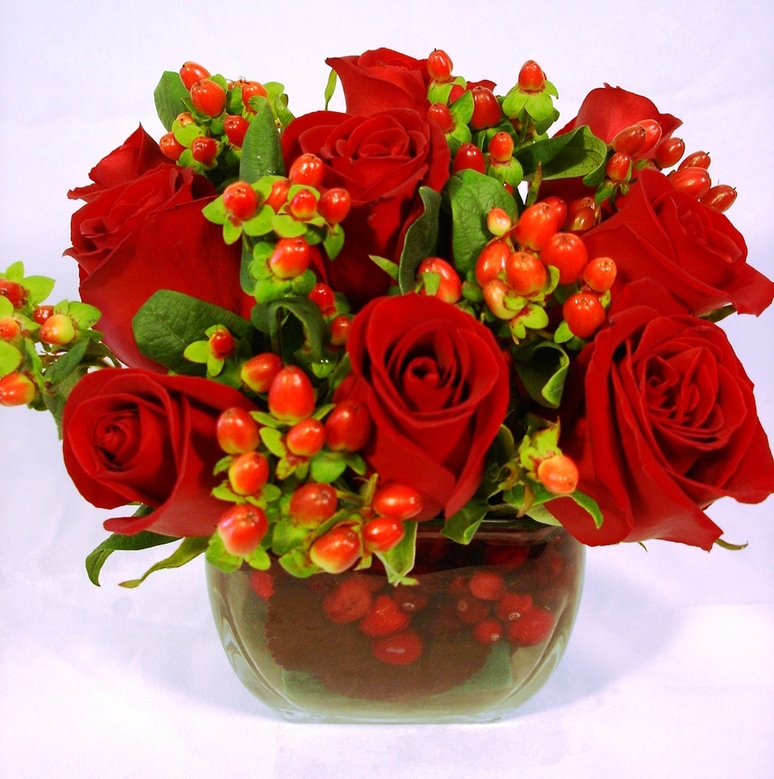 Red Passion Bump Vase by belle fleur