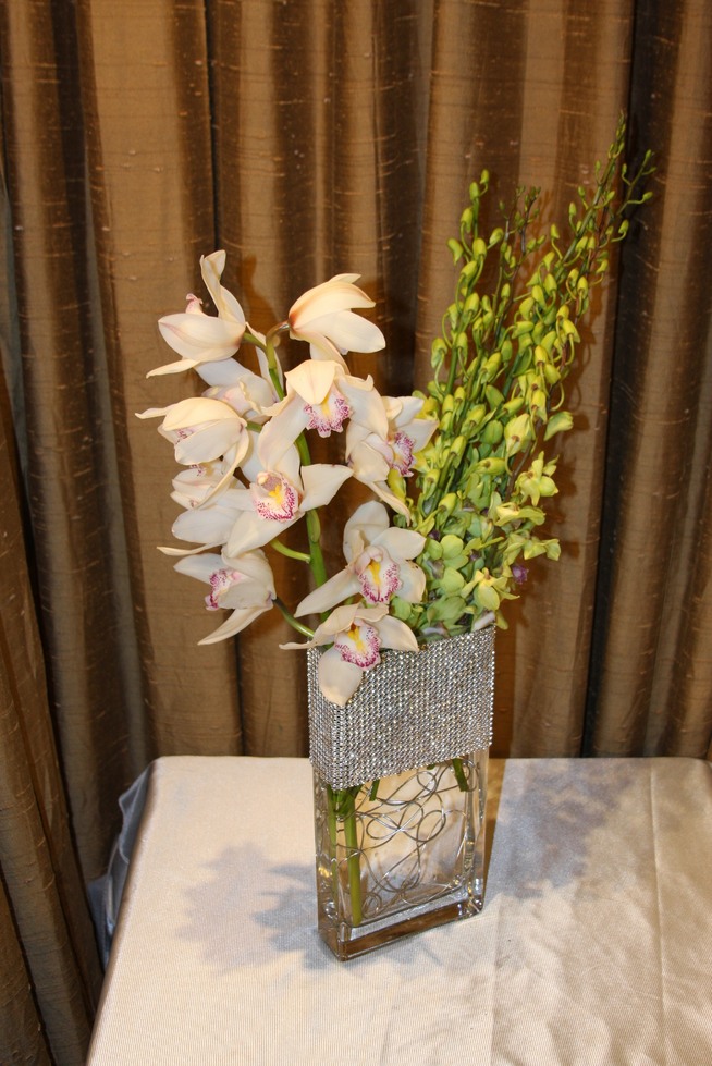 White Blooming Orchid Cymbidium