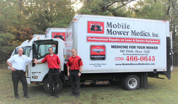 Mobile shop mower mechanic