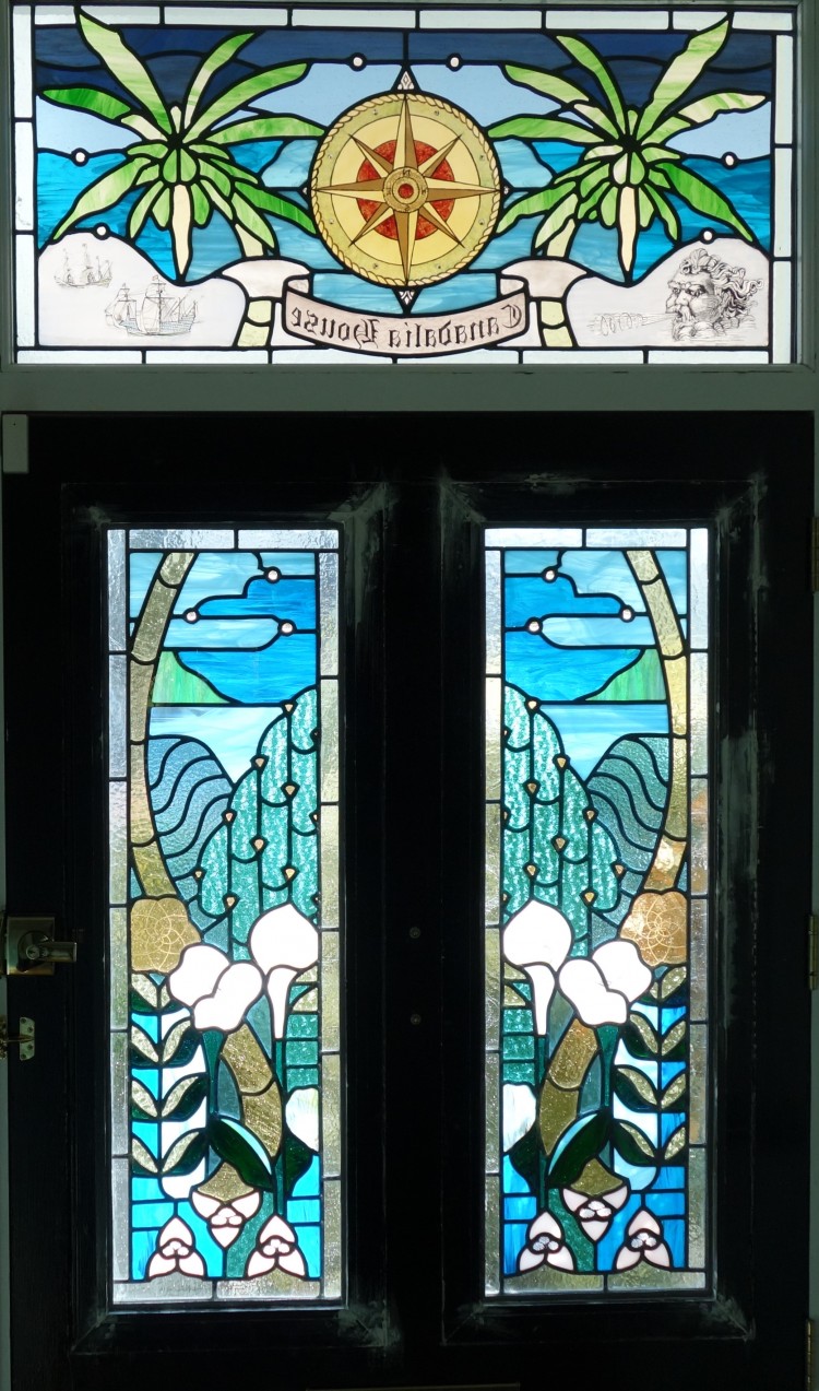 stained glass door