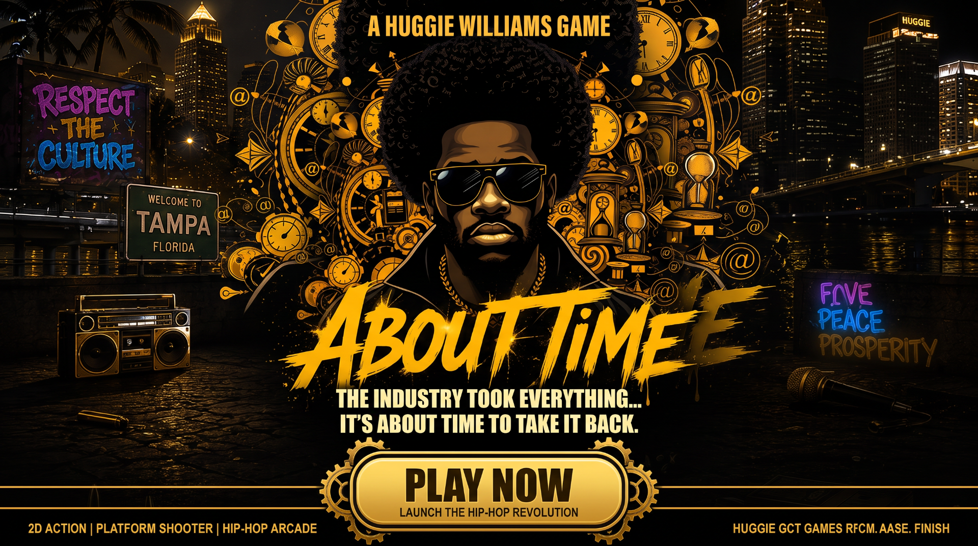 ABOUT TIME, a HUGGIE Williams game