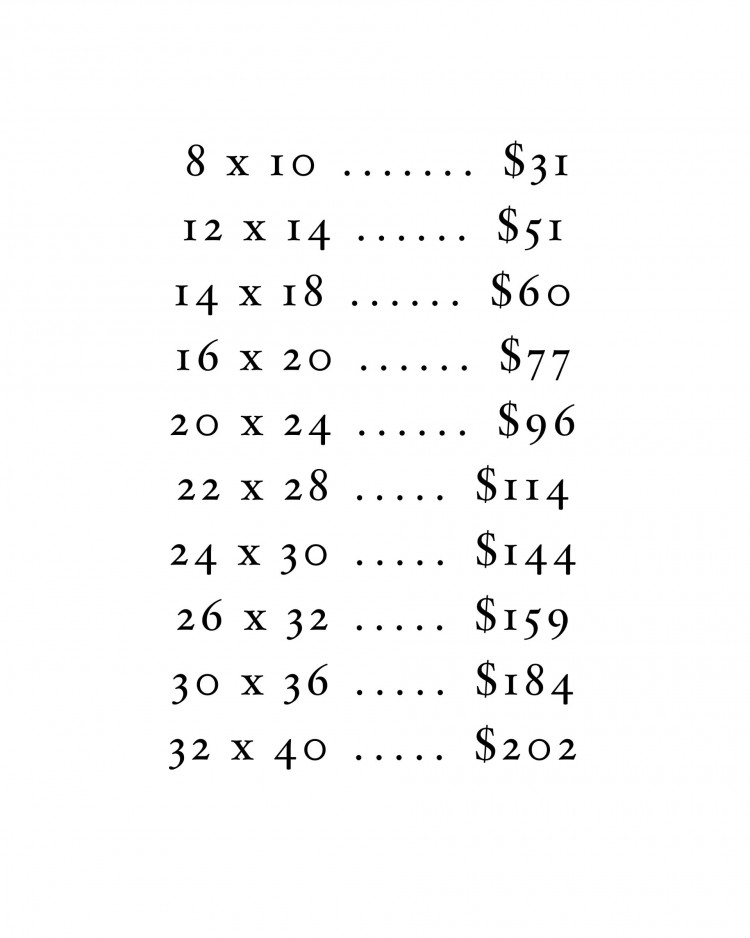 Prices Summerville Art & Custom Framing