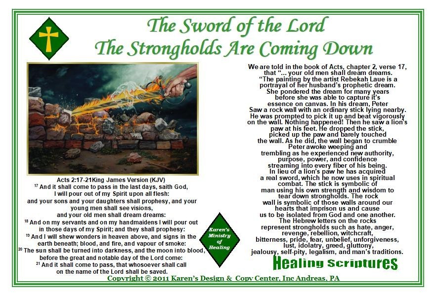 THE SWORD OF THE LORD THE STRONGHOLDS ARE COMING OWN